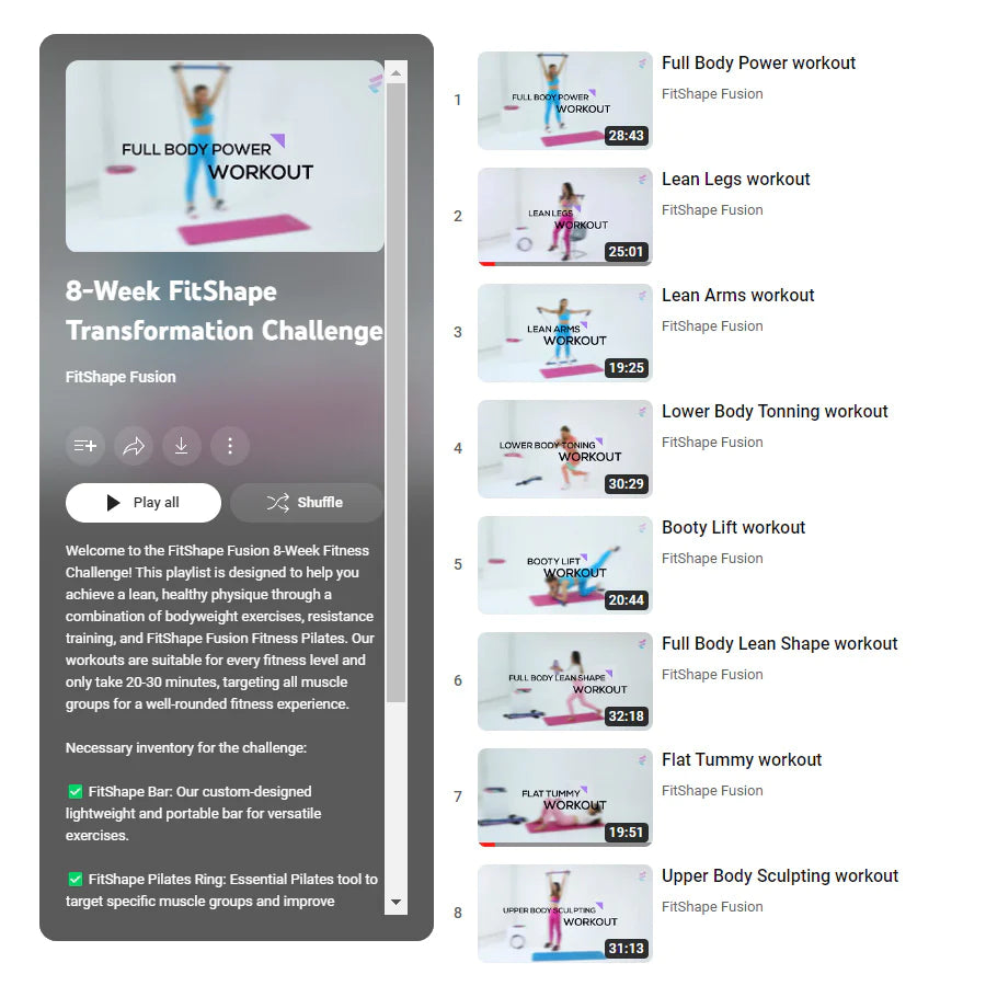 FitShape™ 8-week Transformation Workout Videos - FitShape Fusion